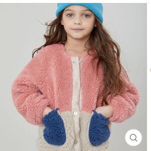 Pink chicken Ruth Sherpa jacket